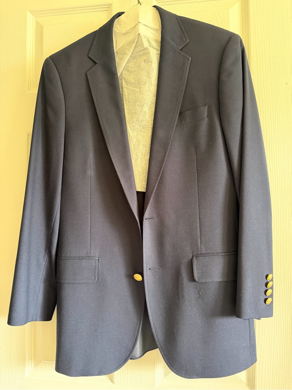 J. Crew Navy Sport Coat with Gold Buttons